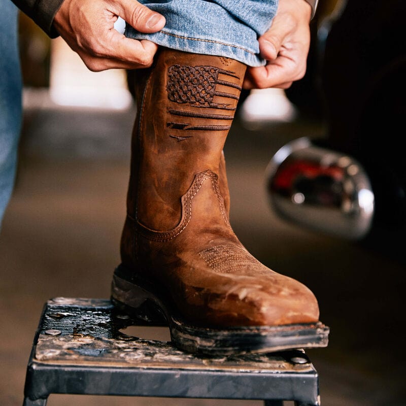 Ariat Mens WorkHog XT Patriot Waterproof Carbon Toe Work Boot 10036002