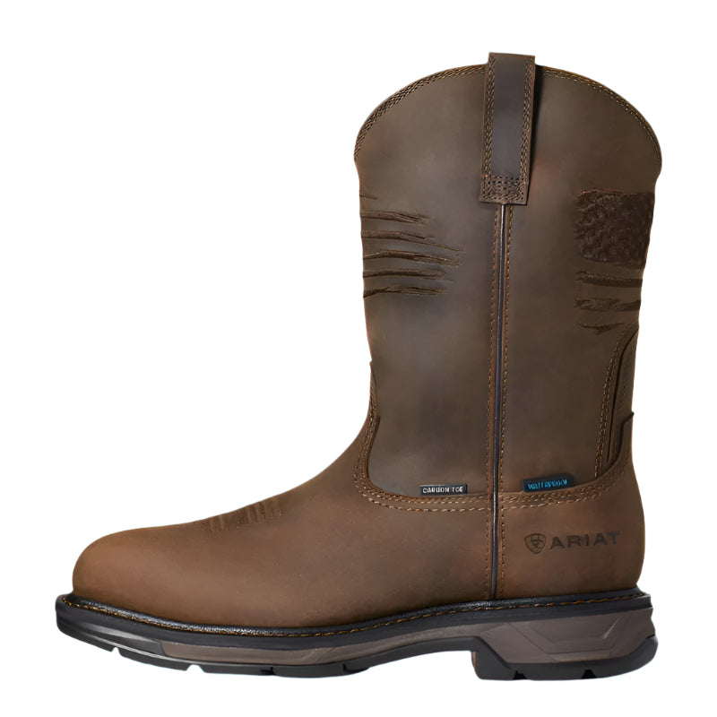 Ariat Mens WorkHog XT Patriot Waterproof Carbon Toe Work Boot 10036002