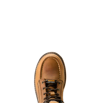 Ariat Women's Rebar Wedge Antique Brown Moc Toe Waterproof Work Boot 10053718