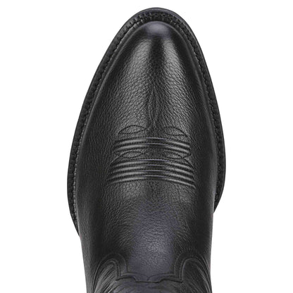 Ariat Men's Black Deertan Heritage R Toe Western Boots 10002218