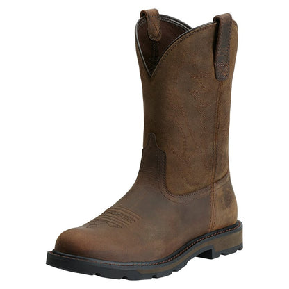 Ariat Men's Groundbreaker Brown Round Toe Work Boots 10014238