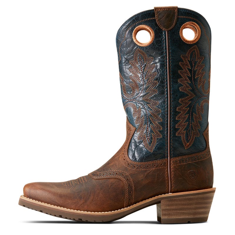 Ariat Men's Hybrid Roughstock Fiery Brown Crunch Western Boots 10046831