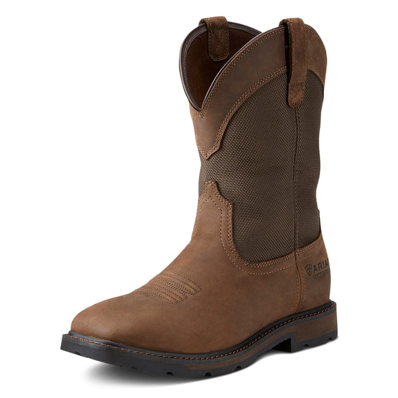Ariat Men's Palm Brown Groundbreaker Waterproof Steel Toe Work Boots 10015196