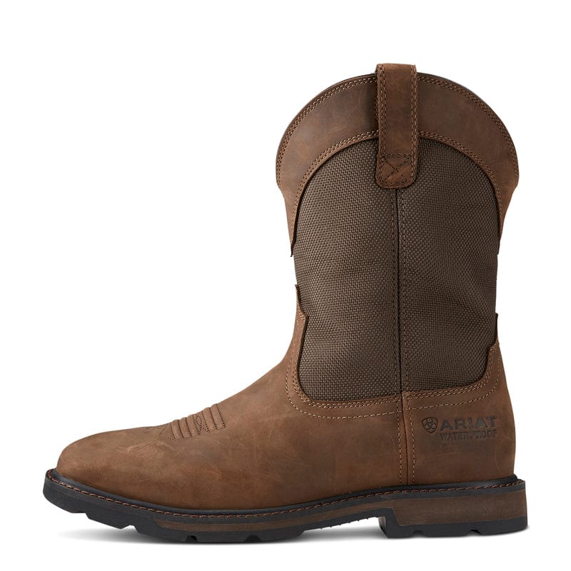 Ariat Men's Palm Brown Groundbreaker Waterproof Steel Toe Work Boots 10015196