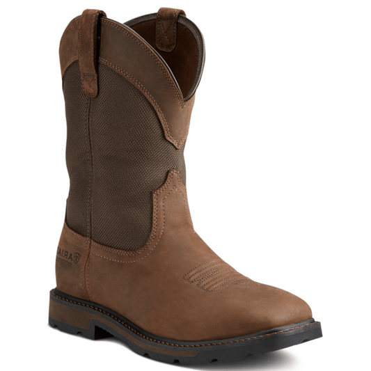 Ariat Men's Palm Brown Groundbreaker Waterproof Steel Toe Work Boots 10015196