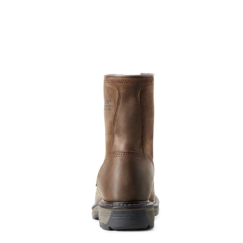 Ariat Men's WorkHog Oily Distressed Brown Waterproof Composite Toe Work Boots 10011943