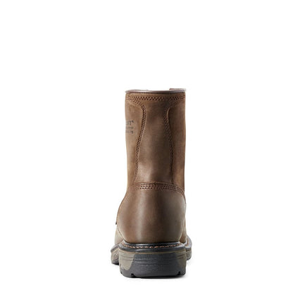 Ariat Men's WorkHog Oily Distressed Brown Waterproof Composite Toe Work Boots 10011943