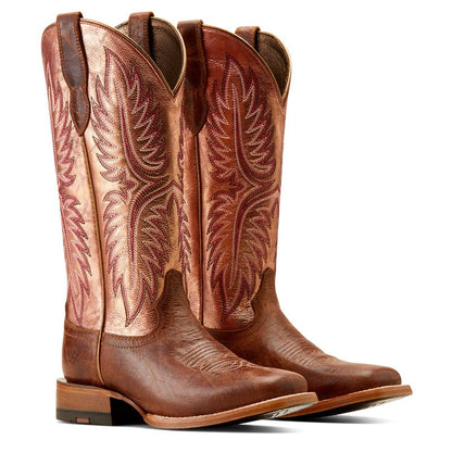 Ariat Women's Frontier Calamity Jane Bite The Dust Brown Square Toe Western Boots 10051024