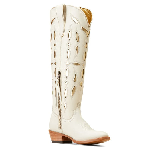 Ariat Women's Saylor StretchFit Blanco White Round Toe Western Boot 10046965