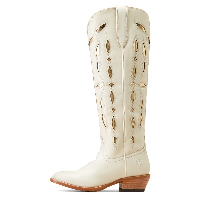 Ariat Women's Saylor StretchFit Blanco White Round Toe Western Boot 10046965