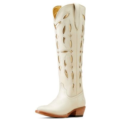 Ariat Women's Saylor StretchFit Blanco White Round Toe Western Boot 10046965