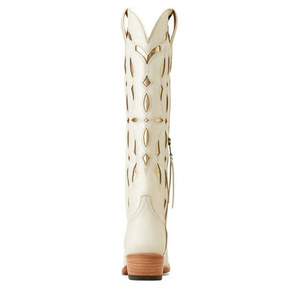 Ariat Women's Saylor StretchFit Blanco White Round Toe Western Boot 10046965