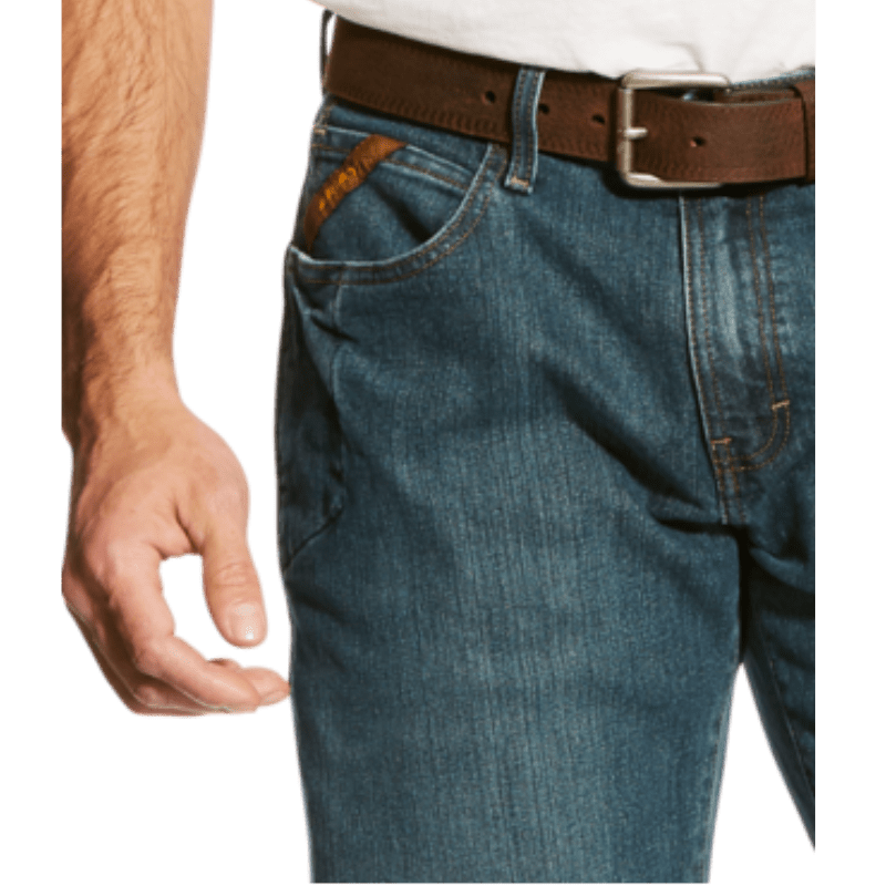 Ariat Men's Rebar M4 Relaxed DuraStretch Basic Boot Cut Jeans 10016221