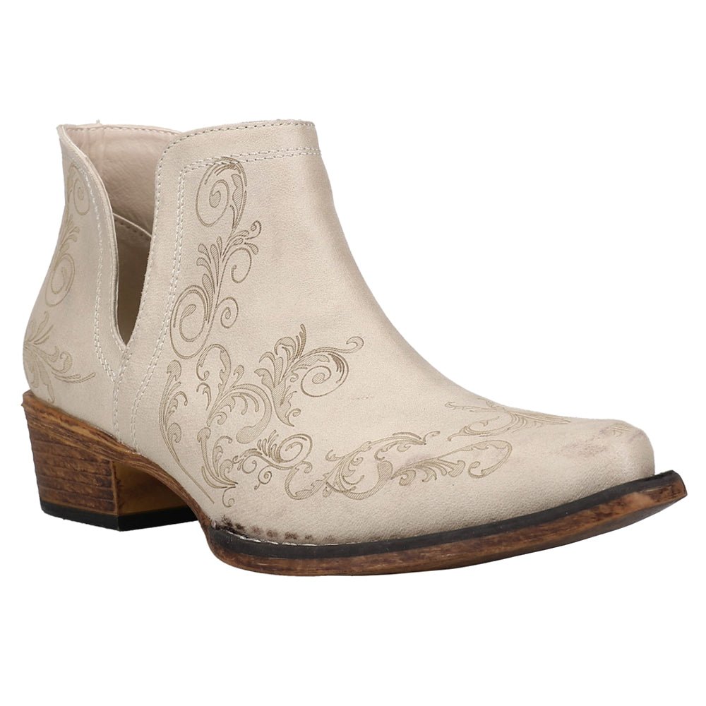 Ava Paisley Embossed Snip Toe Cowboy Booties - SundialAva Paisley Embossed Snip Toe Cowboy Booties