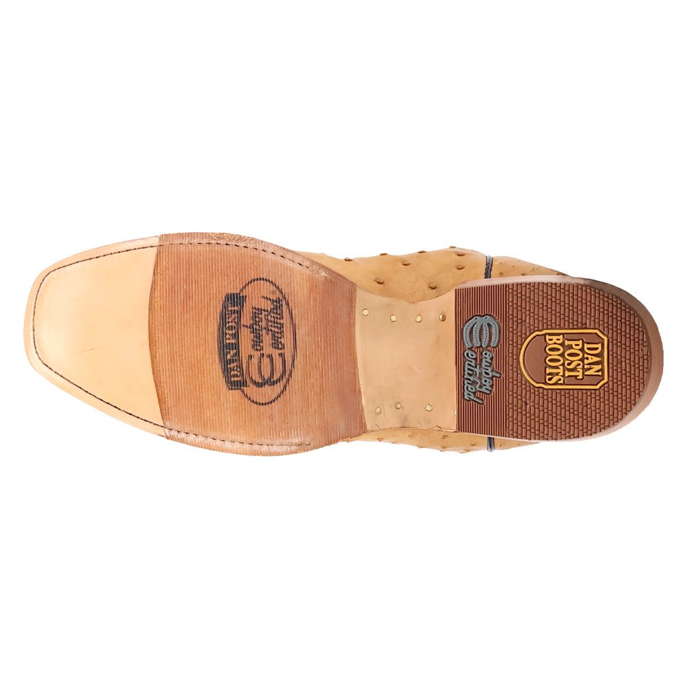 Brady Full Quill Ostrich Embroidered Square Toe Pull On Cowboy Boots - SundialBrady Full Quill Ostrich Embroidered Square Toe Pull On Cowboy Boots