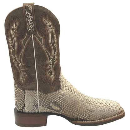 Brutus Embroidered Snake Square Toe Pull On Cowboy Boots - SundialBrutus Embroidered Snake Square Toe Pull On Cowboy Boots