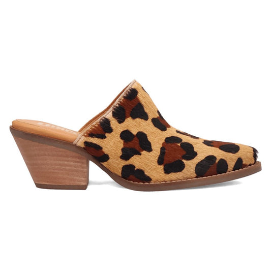 Calico Leopard Round Toe Mule Slip On Boots - SundialCalico Leopard Round Toe Mule Slip On Boots