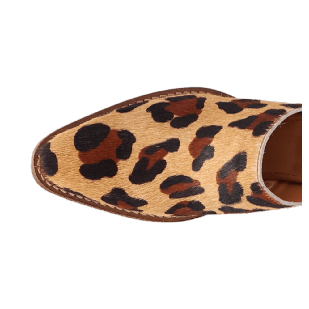 Calico Leopard Round Toe Mule Slip On Boots - SundialCalico Leopard Round Toe Mule Slip On Boots