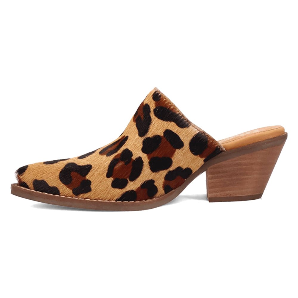 Calico Leopard Round Toe Mule Slip On Boots - SundialCalico Leopard Round Toe Mule Slip On Boots