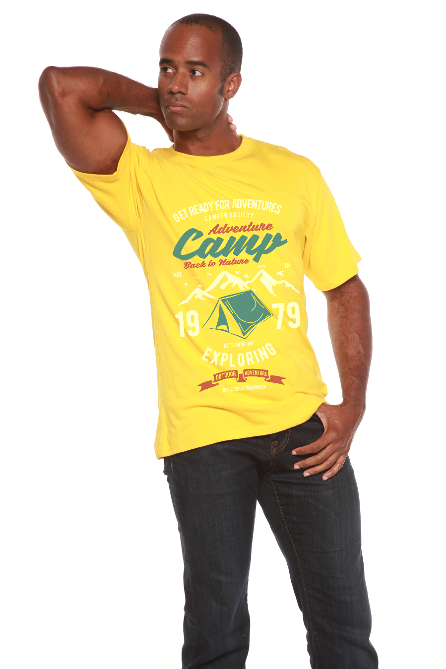 Camp Adventure Men's Bamboo Viscose/Organic Cotton Short Sleeve Graphic T-Shirt