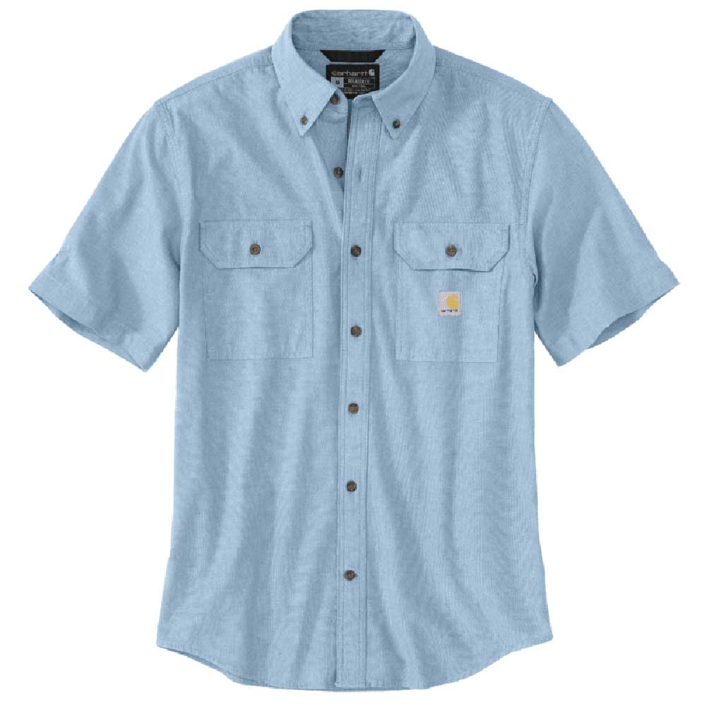 Carhartt Loose Fit Midweight Chambray Short - Sleeve Shirt - SundialCarhartt Loose Fit Midweight Chambray Short - Sleeve Shirt