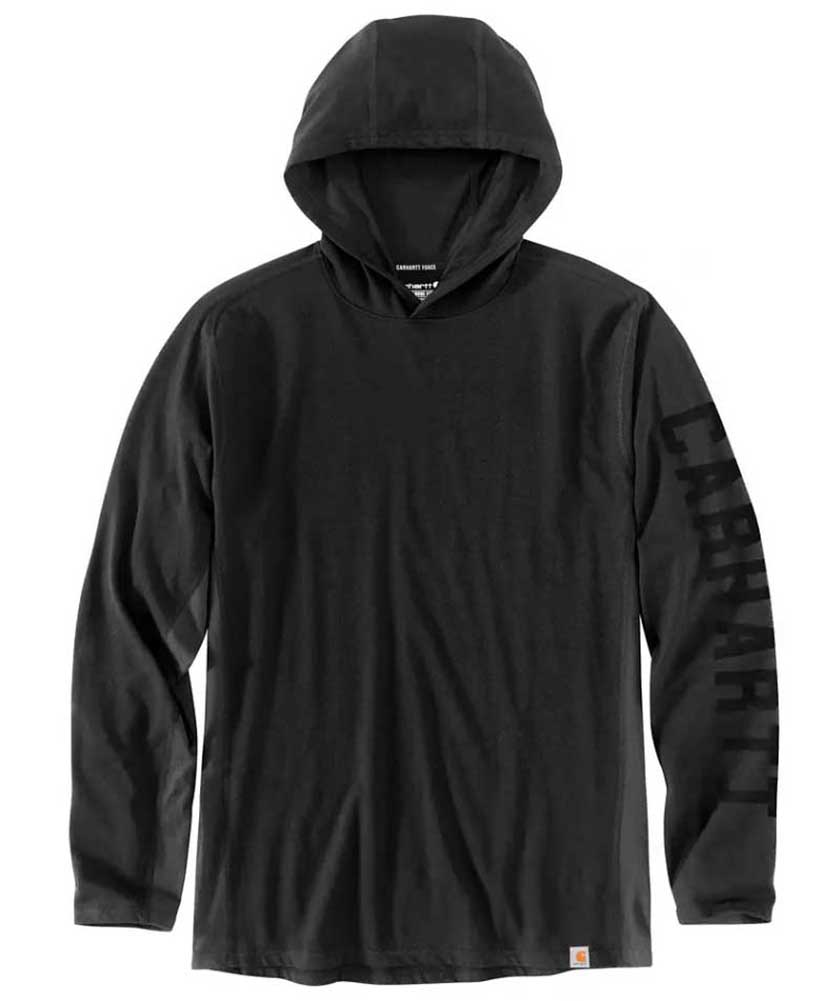 Carhartt Men's Force RF LS Logo Hoodie - SundialCarhartt Men's Force RF LS Logo Hoodie