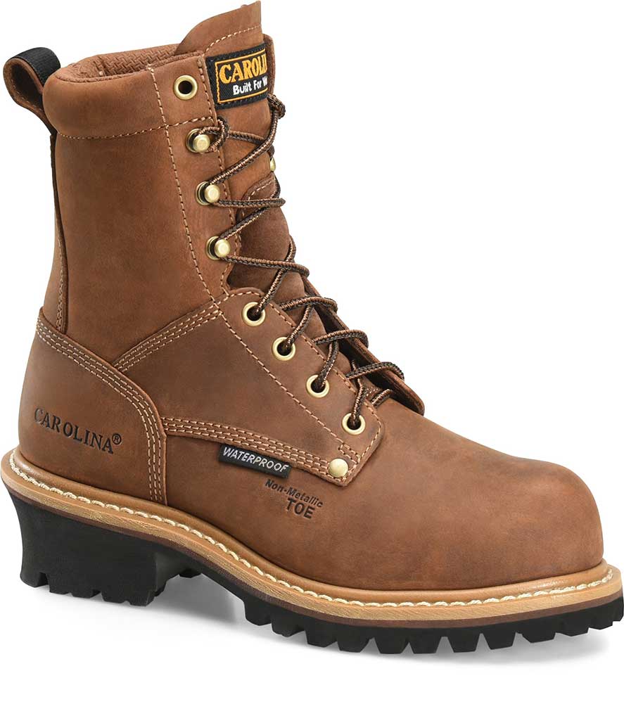 Carolina Women's 8 Inch WP Elm CT Logger Dark Brown – product image