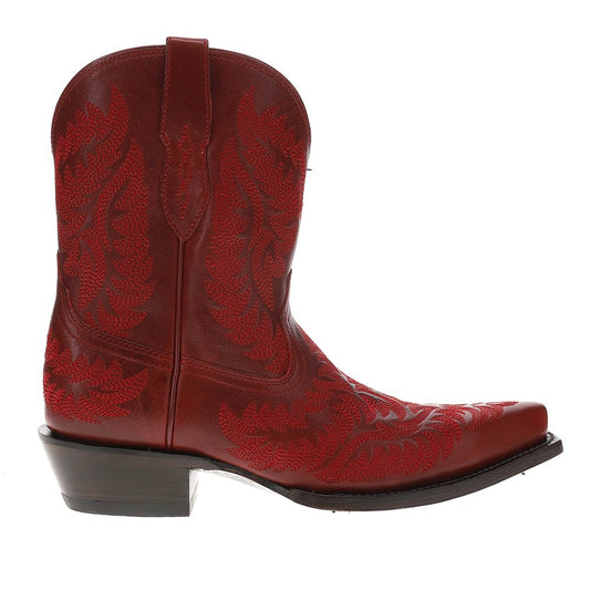 Cate Embroidered Snip Toe Zippered Cowboy Booties - SundialCate Embroidered Snip Toe Zippered Cowboy Booties