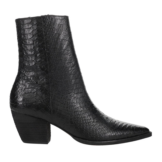 Caty Snake Pointed Toe Zippered Booties - SundialCaty Snake Pointed Toe Zippered Booties