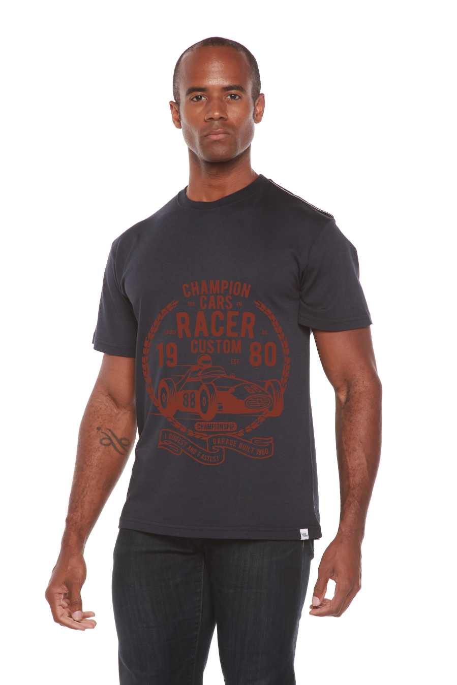 Champions Cars Men's Bamboo Viscose/Organic Cotton Short Sleeve Graphic T-Shirt