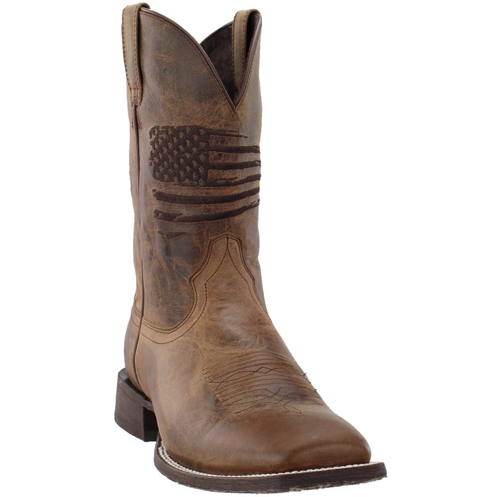 Circuit Patriot Square Toe Pull On Cowboy Boots - SundialCircuit Patriot Square Toe Pull On Cowboy Boots