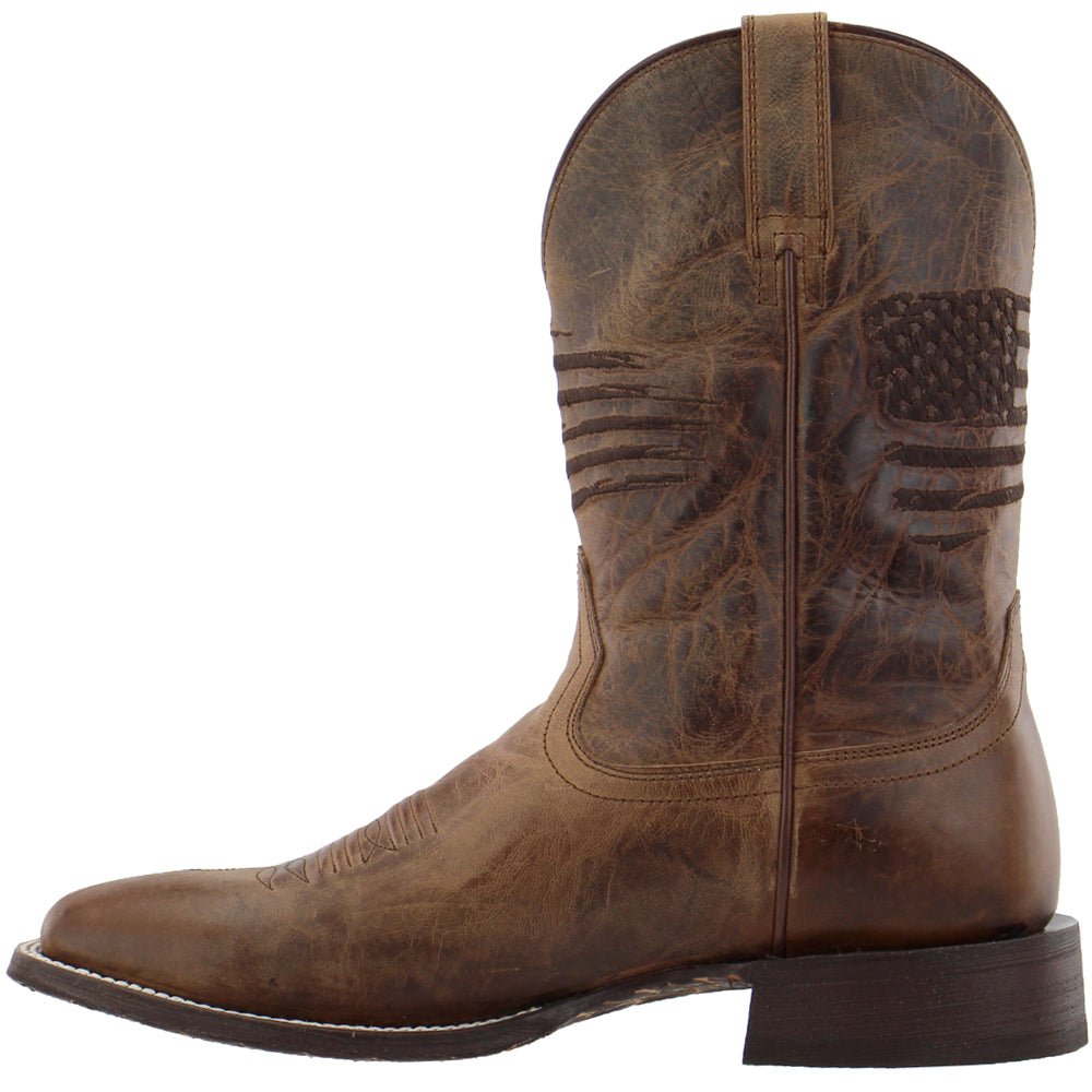 Circuit Patriot Square Toe Pull On Cowboy Boots - SundialCircuit Patriot Square Toe Pull On Cowboy Boots