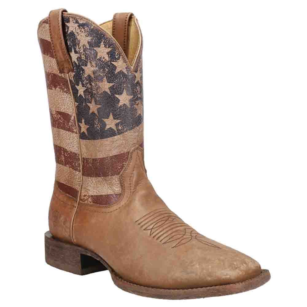 Circuit Proud Patriotic Square Toe Pull On Cowboy Boots - SundialCircuit Proud Patriotic Square Toe Pull On Cowboy Boots