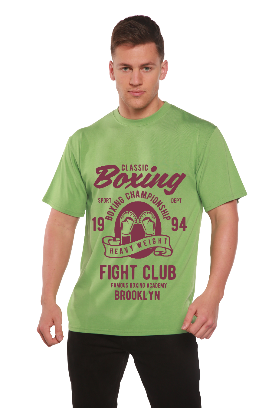 Classic Boxing Men's Bamboo Viscose/Organic Cotton Short Sleeve Graphic T-Shirt
