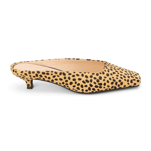 Classy Leopard Print Square Toe Kitten Heel Mules - SundialClassy Leopard Print Square Toe Kitten Heel Mules