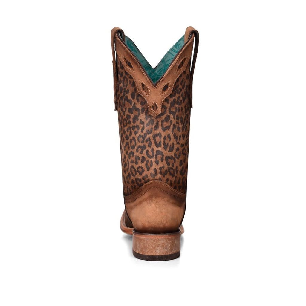 Corral Women's Leopard Print w/ Overlay Collar Western Boots C3788