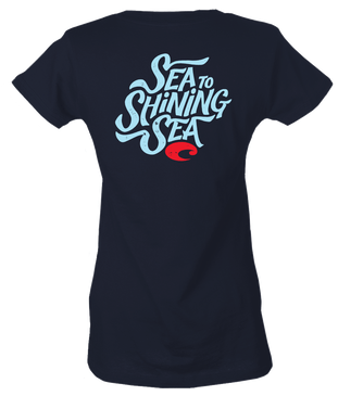 Costa Del Mar Women's Americana Sea To Shining Sea Short Sleeve T-Shirt