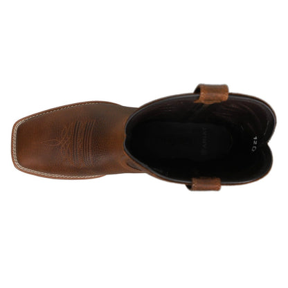 Cowpuncher Venttek Embroidered Tool - Inlayed Square Toe Pull On Cowboy Boots - SundialCowpuncher Venttek Embroidered Tool - Inlayed Square Toe Pull On Cowboy Boots