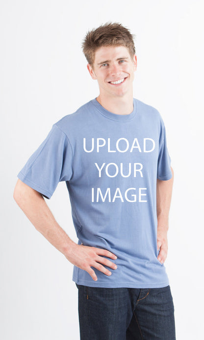 Custom Printed Men's Bamboo Viscose/Organic Cotton Short Sleeve T-Shirt