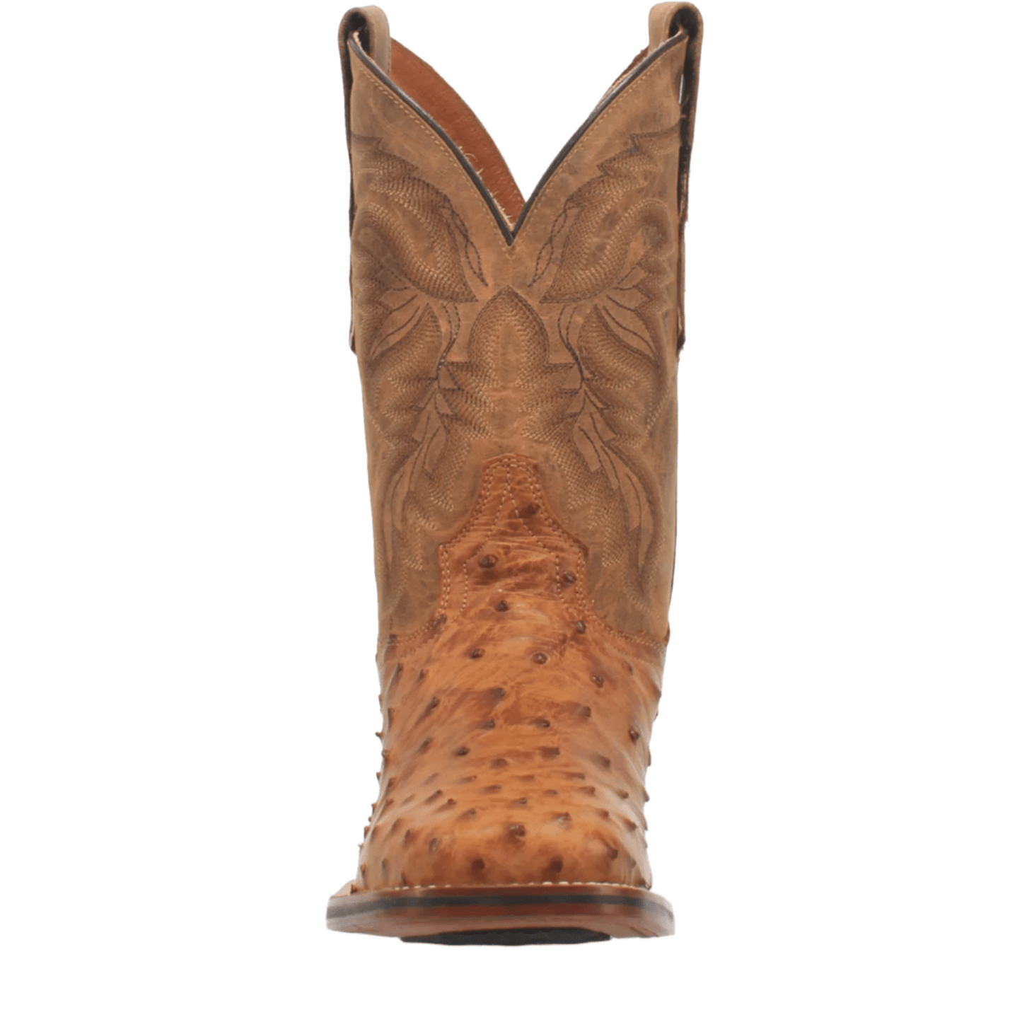 Dan Post Men's Saddle Tan Alamosa Full Quill Ostrich Exotic Boots DP3876