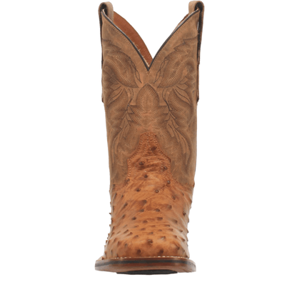 Dan Post Men's Saddle Tan Alamosa Full Quill Ostrich Exotic Boots DP3876