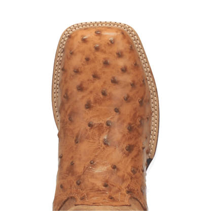 Dan Post Men's Saddle Tan Alamosa Full Quill Ostrich Exotic Boots DP3876