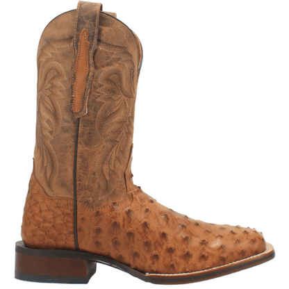 Dan Post Men's Saddle Tan Alamosa Full Quill Ostrich Exotic Boots DP3876