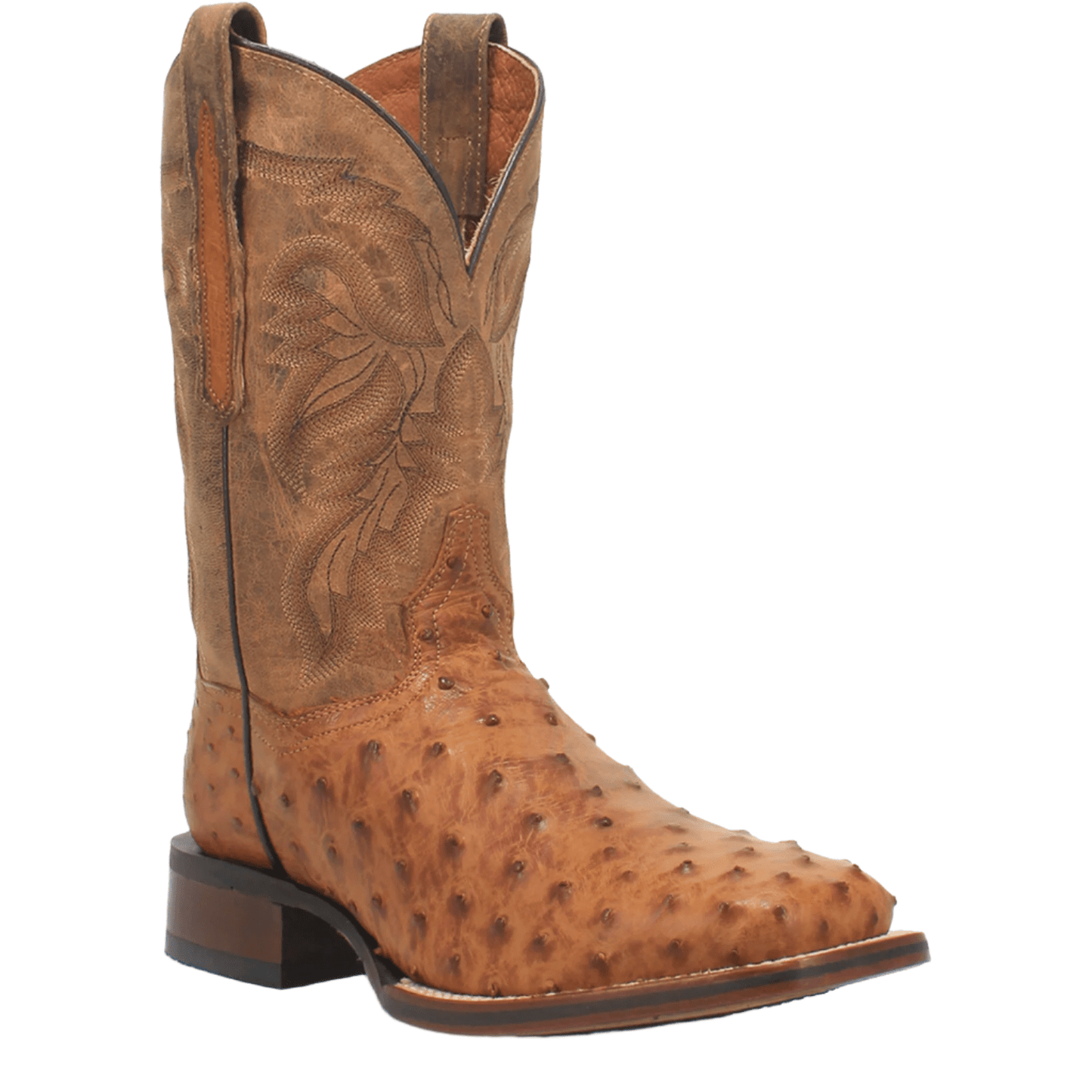 Dan Post Men's Saddle Tan Alamosa Full Quill Ostrich Exotic Boots DP3876