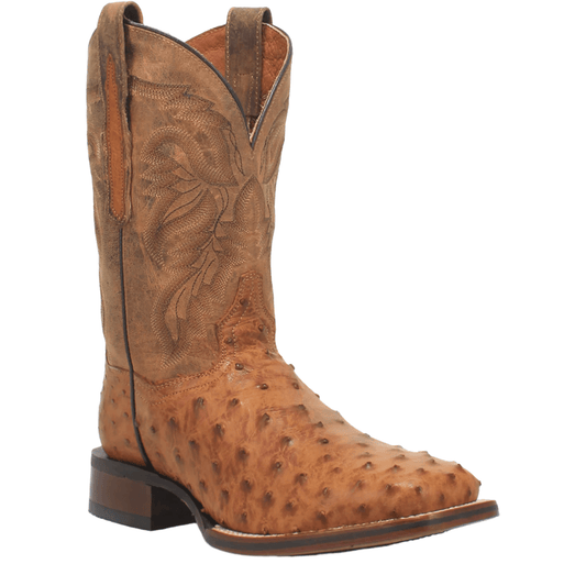 Dan Post Men's Saddle Tan Alamosa Full Quill Ostrich Exotic Boots DP3876