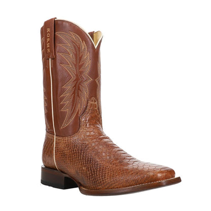 Diesel Embossed Python Animal Print Square Cowboy Boots - SundialDiesel Embossed Python Animal Print Square Cowboy Boots