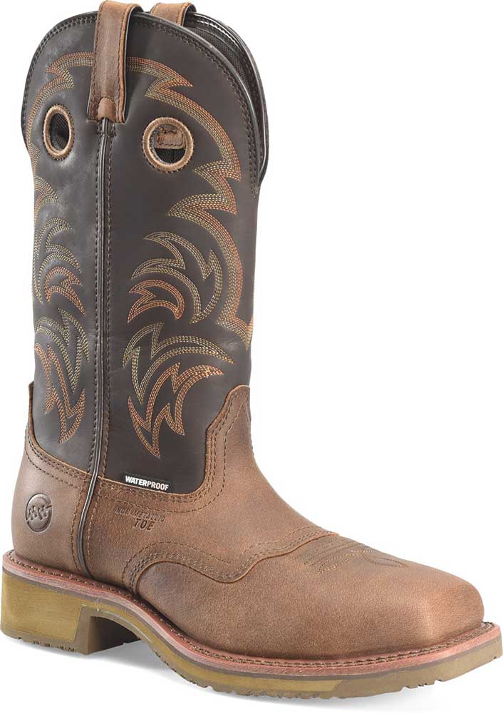 Double-H Boots Men's 13"" Wp Wide Sq Dark Brown – product image