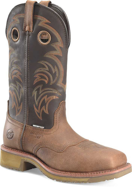 Double-H Boots Men's 13"" Wp Wide Sq Dark Brown – product image