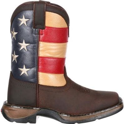 Durango Big Kids Lil' Rebel American Flag Western Boots DBT0160
