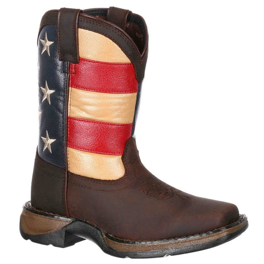 Durango Lil' Rebel Little Kids American Flag Western Boots DBT0159